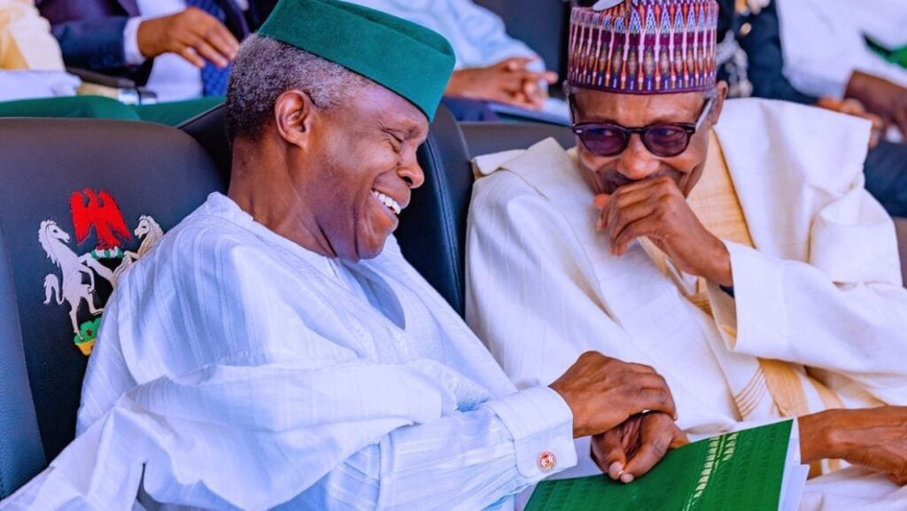 outgoing-president-buhari,-vice-osinbajo-arrive-eagle-square
