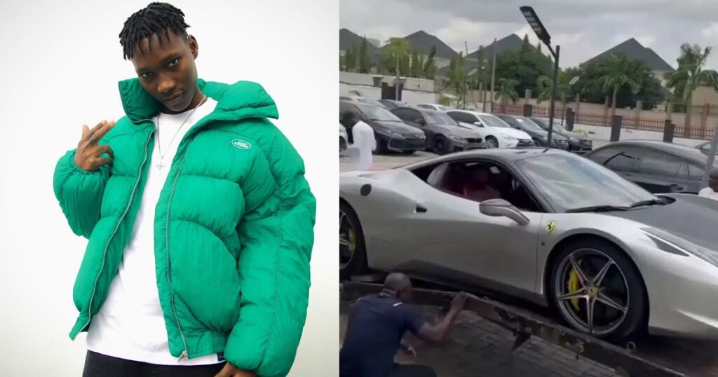 zinoleesky-splashes-millions-on-a-ferrari-and-ships-it-down-to-nigeria-(video)
