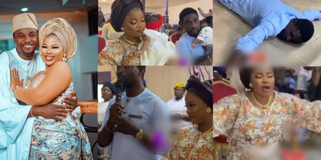 “we-were-called-names-and-told-to-see-herbalists”-–-actor,-adeniyi-johnson-and-wife,-seyi-shares-testimony-as-they-dedicate-their-twins-in-church-(video)