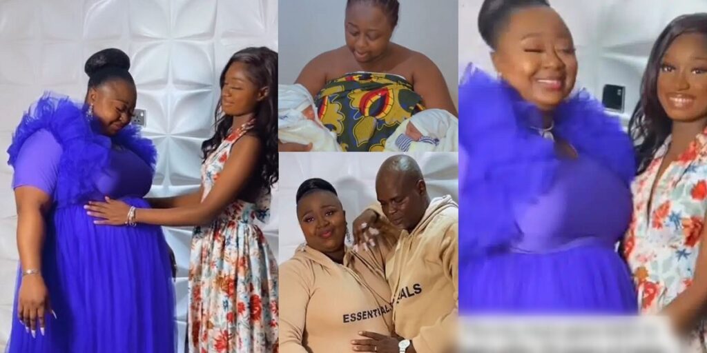 lady-celebrates-as-her-mother-gives-birth-to-twins-after-20-years-of-being-the-only-child-(video)