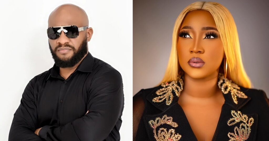 yul-edochie-confronts-judy-austin-for-taking-his-car-without-permission,-forcefully-drags-her-out-(video)