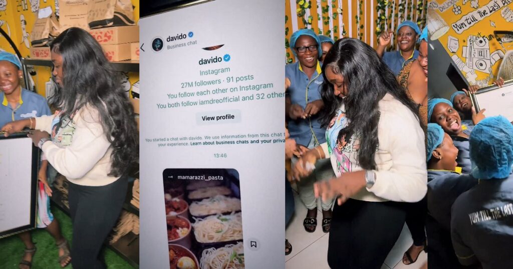 “it-still-feels-unreal”-–-nigerian-chef-overjoyed-over-unexpected-message-from-davido-(video)