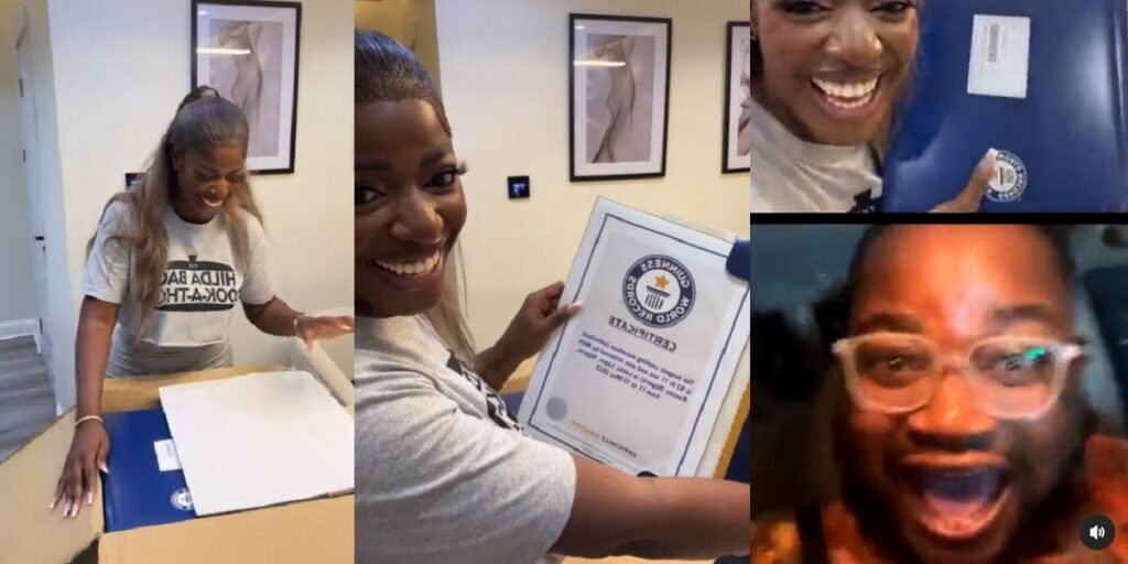 excitement-as-chef-hilda-baci-unboxes-guinness-world-record-plaque-(video)