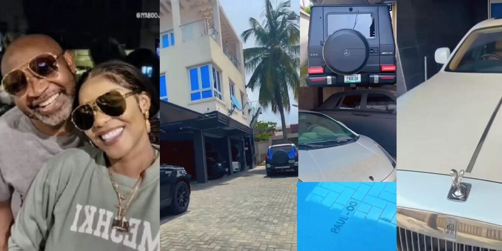 “let-the-poor-breathe”-–-actress-iyabo-ojo-says-as-she-shows-off-partner,-paul-o’s-mansion-and-impressive-collection-of-cars-(video)