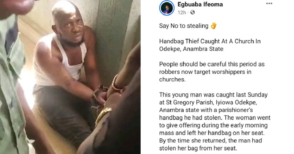 man-apprehended-for-allegedly-stealing-a-handbag-during-church-service-in-anambra-state