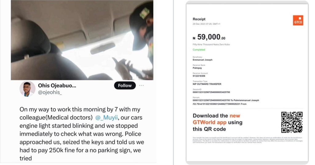 medical-doctor-cries-out-for-justice,-after-police-allegedly-extort-n59k-from-him-and-his-colleagues-for-roadside-parking
