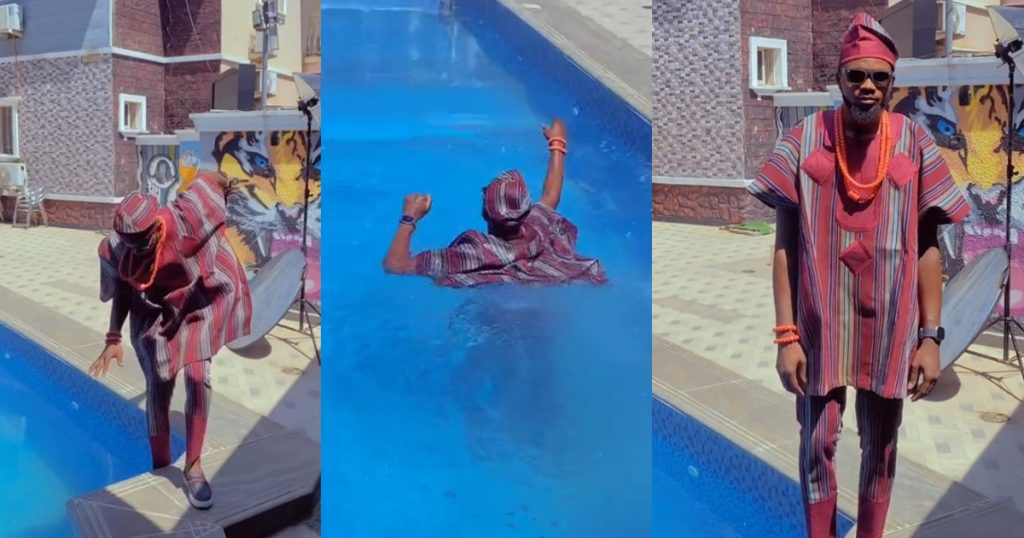 “agbada-turn-life-jacket”-–-hilarious-moment-man-f@lls-into-the-swimming-pool-during-a-photoshoot (watch)