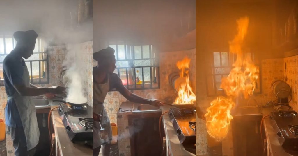 “chef-run-leave-kitchen”-–-man-almost-sets-house-ablazɘ-after-attempting-online-cooking-recipe-(watch)
