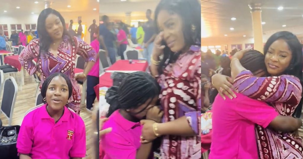us-based-nigerian-woman-surprises-daughter-at-school-after-2-years-apart-(video)
