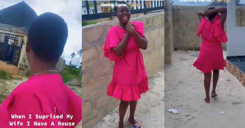 “na-my-house-be-this”-–-moment-a-man-surprised-his-wife-with-a-house-he-built-after-hiding-it-from-her-for-so-long-(video)