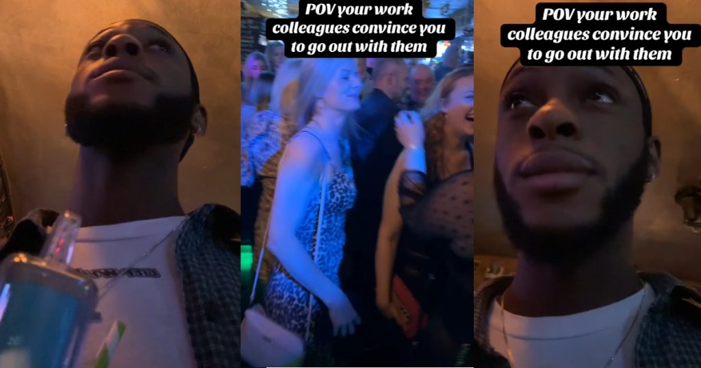 “no-gbedu-for-uk,-dem-no-get-oblee”-–-nigerian-man-based-abroad-‘shakes-head’-at-the-club-his-oyinbo-friends-took-him-to-(watch)