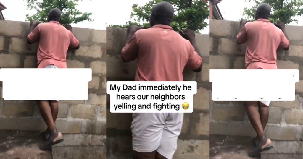 “na-why-you-con-dey-cast-your-daddy”-–-guy-shares-what-his-father-did-after-hearing-their-neighbors-f!ghting-in-the-next-compound-(watch)
