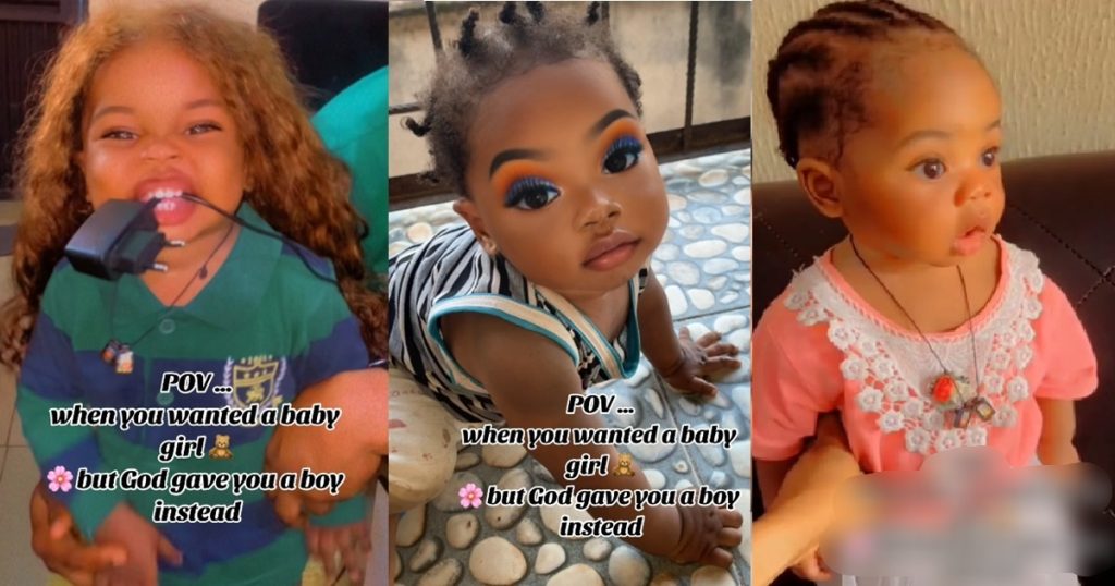 mother-shows-how-she-dresses-her-baby-boy-because-god-refused-to-give-her-a-girl-(watch)