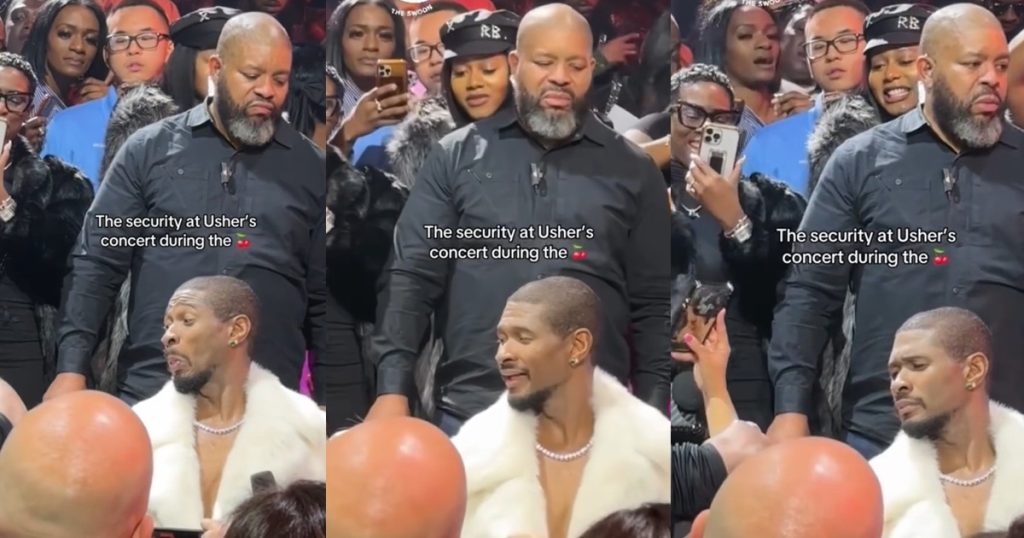 security-guard’s-d!sgusted-reaction-at-usher’s-concert-goes-viral-(watch)