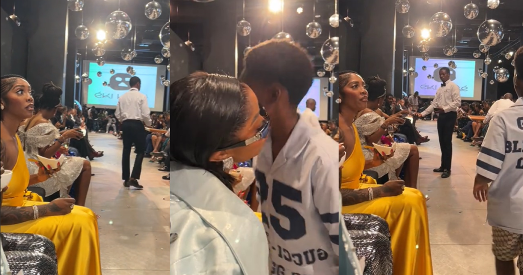 singer-tiwa-savage-gives-stern-look-as-son-pecks-toke-makinwa-at-an-event-(watch)
