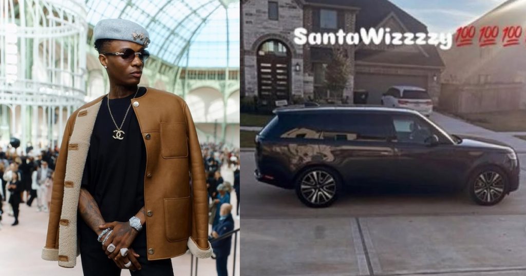 santa-wizzy:-wizkid-gifts-sister-multi-million-naira-range-rover-for-christmas-(images)