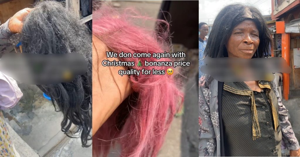 “buy-one-and-get-free-m@dness”-–-varying-reactions-trail-christmas-bonanza-wig-of-1k-(video)