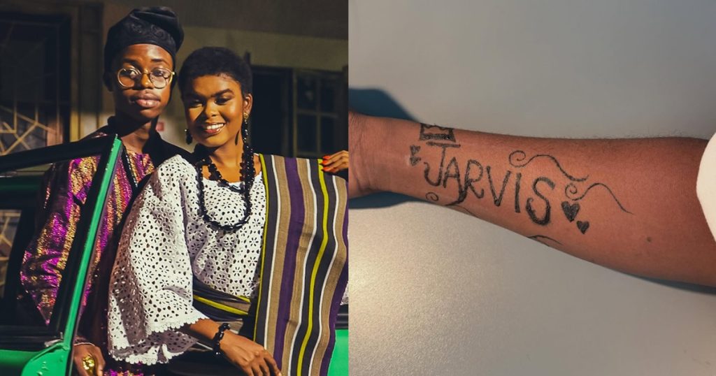 popular-tiktoker-peller-tatt00s-his-love-interest,-jarvis’-name-on-his-arm-(images)