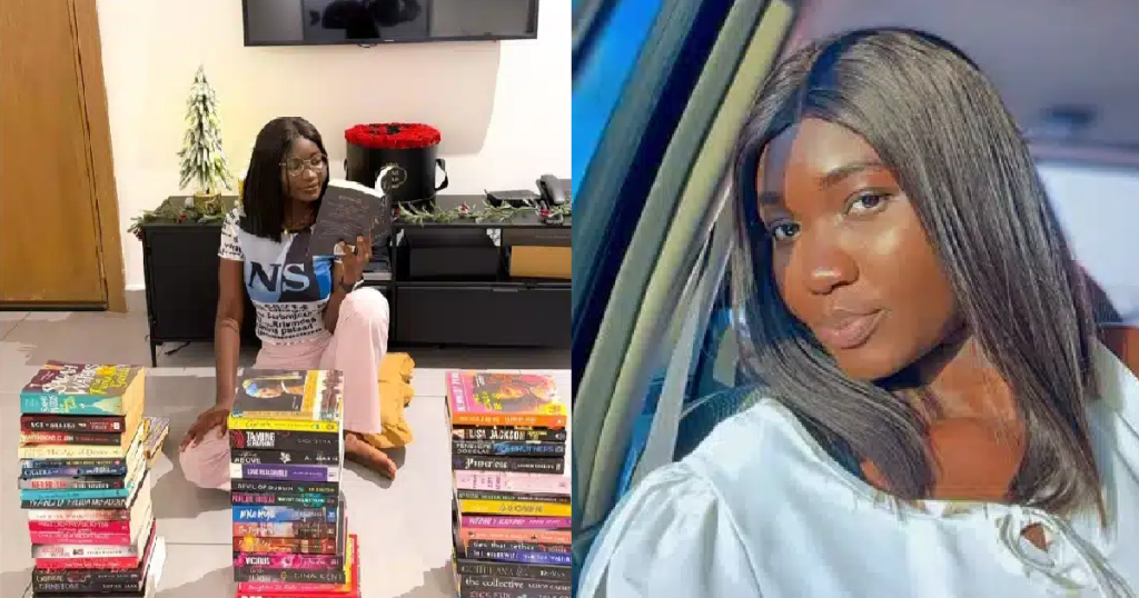 nigerian-lady-shares-her-impressive-achievement,-reading-over-a-hundred-books-in-2024-(images)