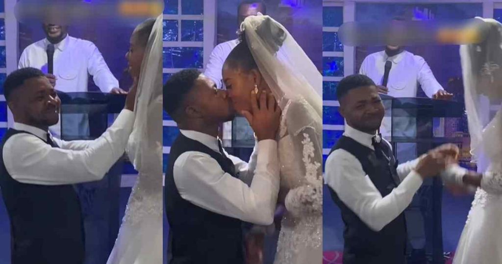 bride-refuses-to-exchange-k!ss-with-her-husband-on-their-wedding-day-(watch)
