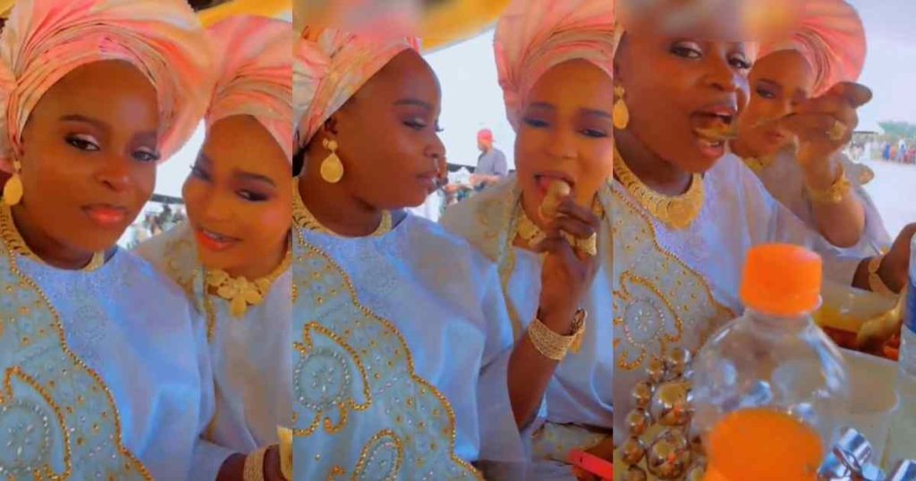 adorable-moment-co-wives-put-aside-their-difference,-and-bond-over-food-at-a-party (watch)