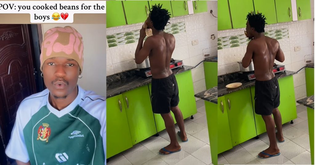 man-shares-what-he-caught-his-friend-doing-after-he-served-him-a-plate-of-beans-(watch)