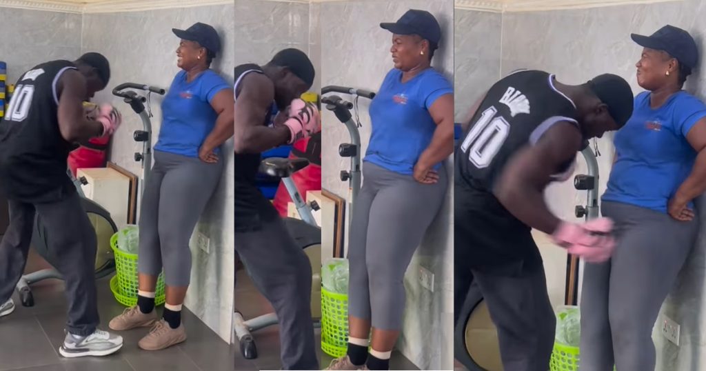 lady-willingly-surrenders-stomach-to-be-used-as-punch!ng-bag-to-have-a-flat-tummy-(video)