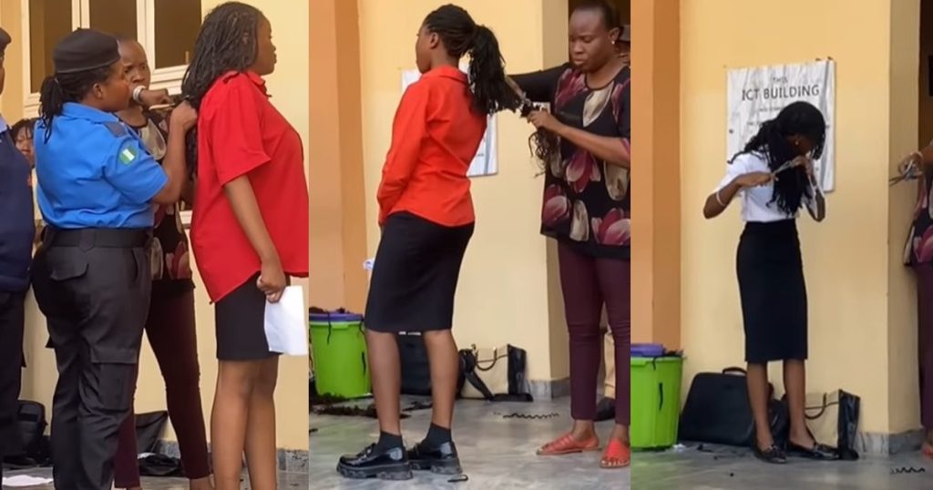 “they-really-cut-our-bundles-and-they-were-smiling-while-cutting”-–-lady-lamɘnts-as-school-officials-ch0pped-off-students’-hair-extensions-on-exam-day-(watch)