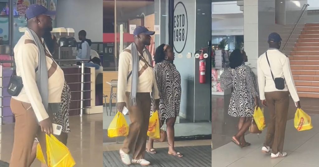 “this-is-what-‘we-are-pregnant’-means”-–-man-imitates-pregnant-wife,-publicly-wears-a-‘f@ke-pregnancy-belly’-for-empathy-(video)