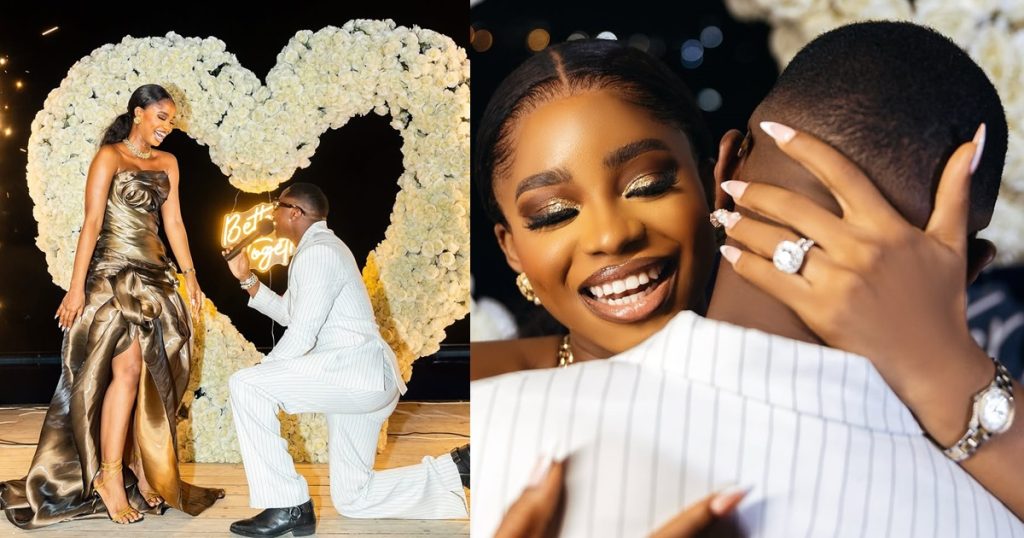singer-juma-jux-proposes-to-priscilla-ojo-for-the-second-time-in-front-of-her-family-and-friends-(watch)