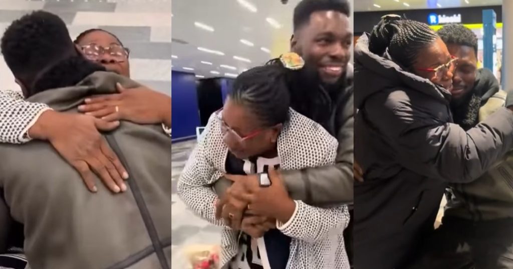 heartwarming-moment-abroad-based-nigerian-man-reunites-with-his-mum-after-10-years-of-separation-(watch)