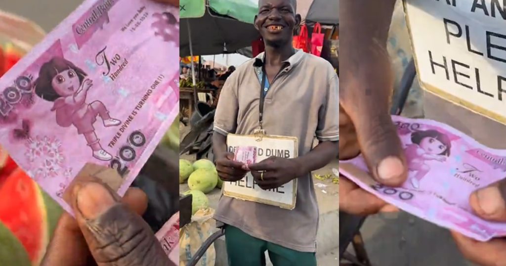 netizens-stunned-as-man-gets-duped-with-unusual-fake-₦200-note-(video)