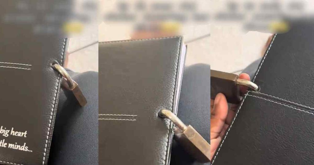 “i-can-buy-the-same-padlock-just-to-get-keys”-–-lady-shares-how-her-12-year-old-sister-secured-her-diary-(watch)