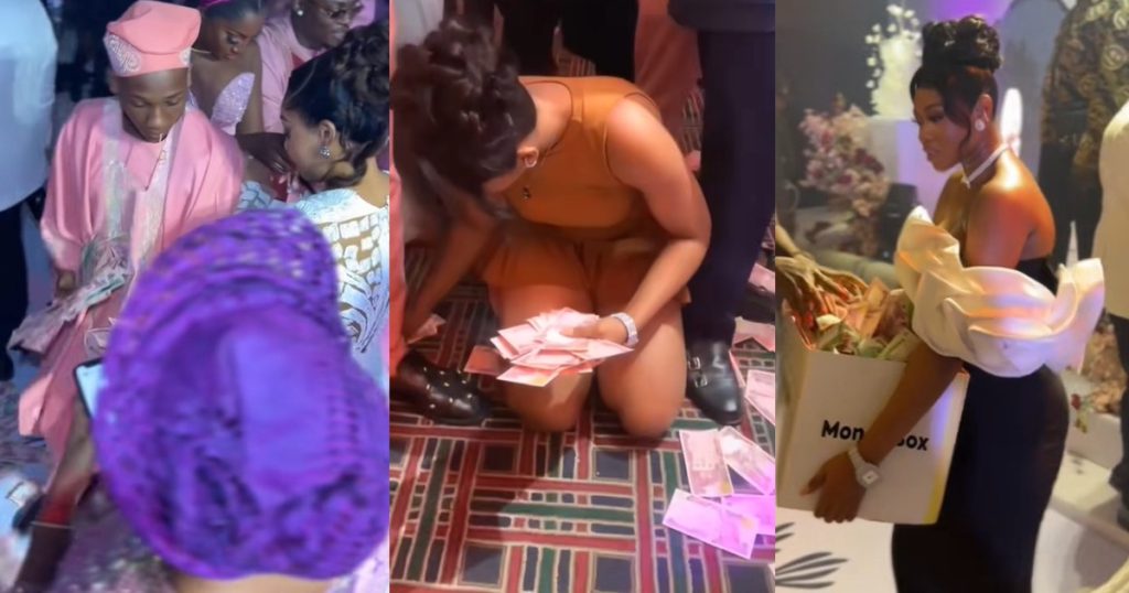 “they-took-the-money-duty-seriously”-–-bride-shares-heartwarming-video-of-her-siblings-dutifully-picking-up-her-wedding-money-from-the-dance-floor-(-watchh)