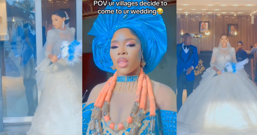 bride-calls-out-her-‘village-people’-after-an-automatic-sliding-door-almost-r!pped-her-wedding-dress-(watch)