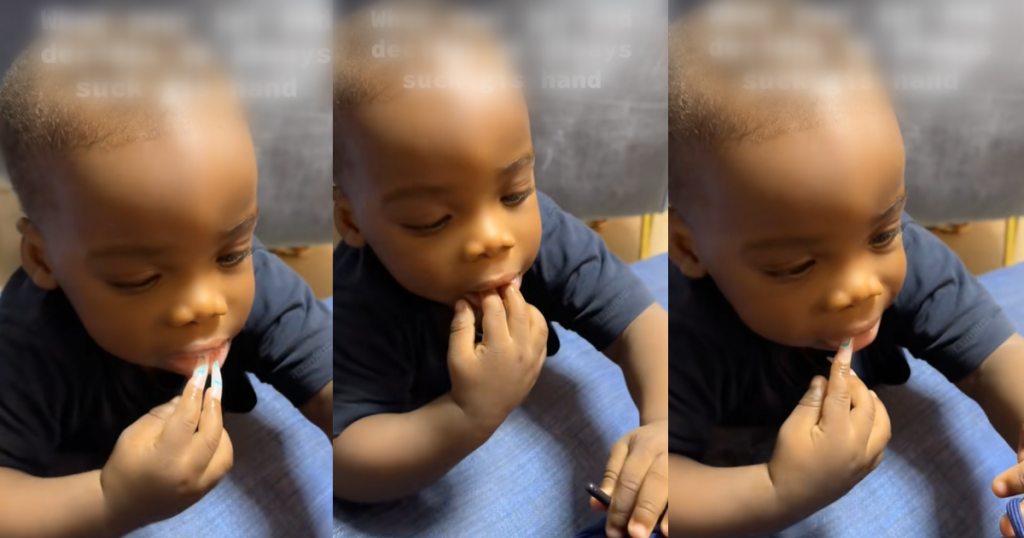 nigerian-mum-shares-how-she-handled-her-son-who-likes-sucking-his-hand-(watch)