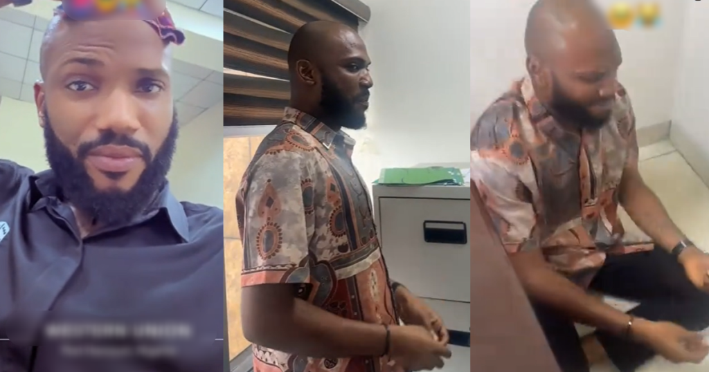 “last-born-character”-–-man-displays-his-inner-child-after-his-colleague-took-the-chicken-in-his-food-(watch)