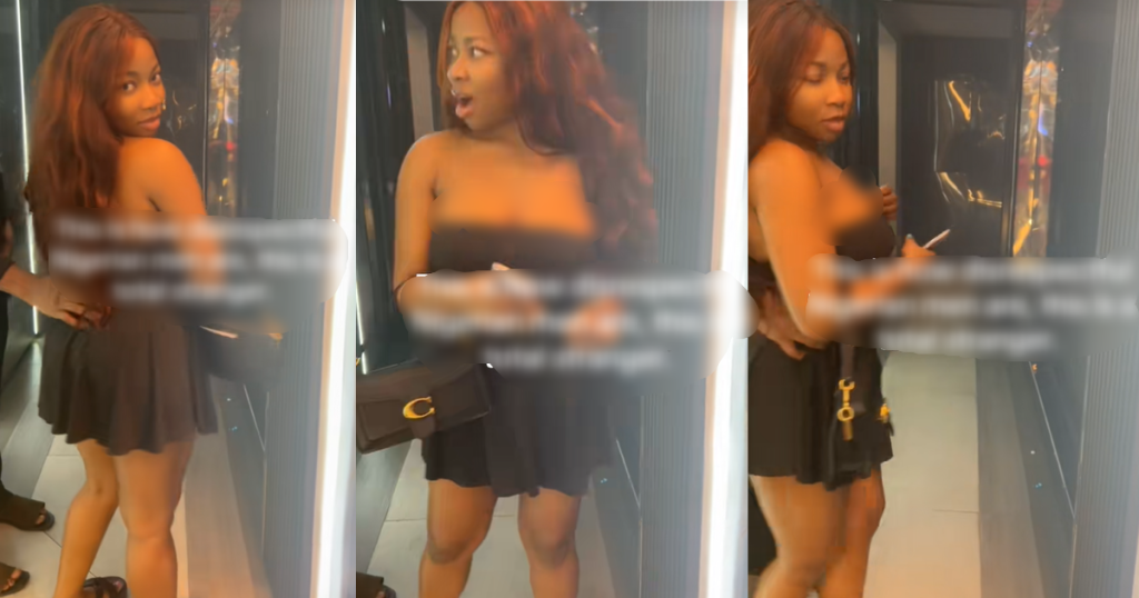 lady-astonished-after-an-unknown-man-held-her-by-the-waist-while-taking-photos-at-a-nightclub-(watch)