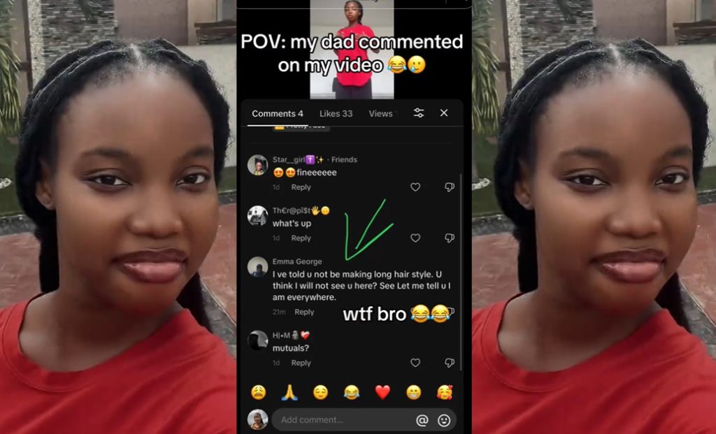 “i-am-everywhere”-–-lady-shares-her-dad’s-humorous-comment-on-her-video-(video)
