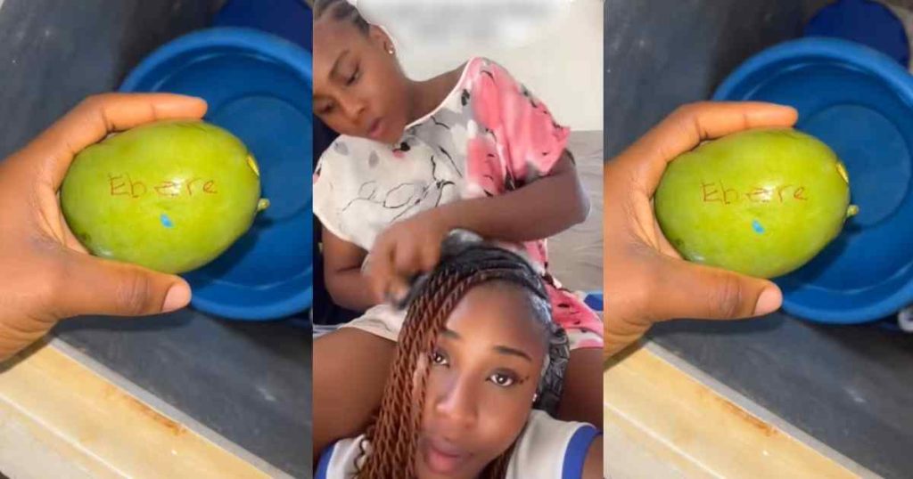 “she-even-wrote-it-with-red-pen”-–-lady-stunned-after-her-last-born-sister-wrote-her-name-on-a-mango-in-the-fridge-to-prevent-anyone-from-eating-it-(watch)