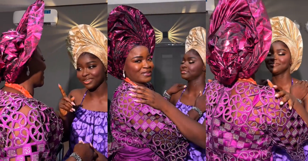 “mummy,-you-know-how-much-i-paid-for-this-makeup”-–-bride-shares-how-she-stopped-her-mum-from-crying-while-creating-content-on-her-wedding-day-(watch)