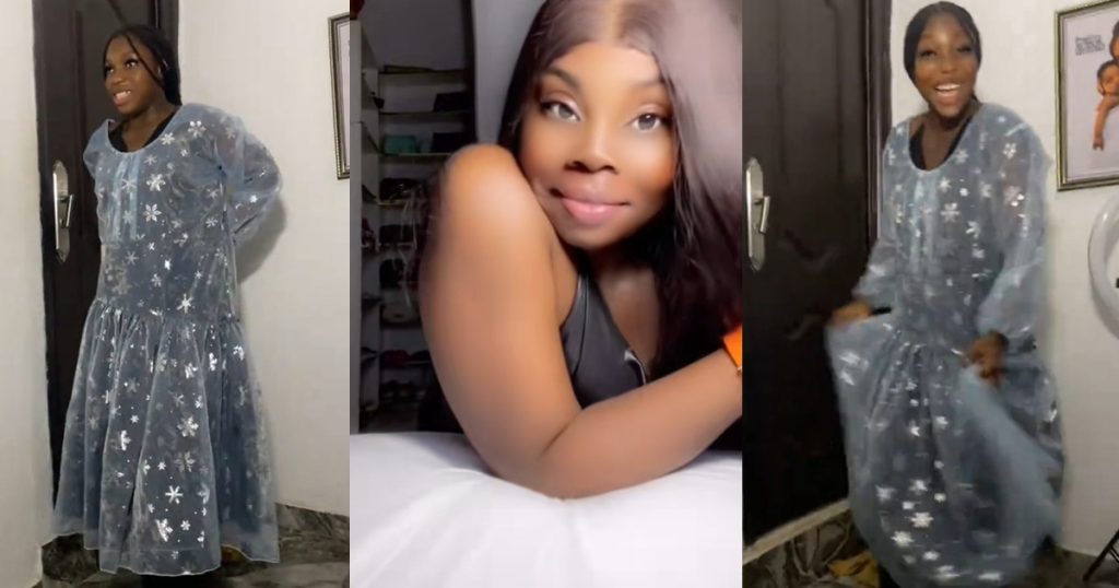 “put-a-tummy-belt-sis-on-a-heel-and-rock-that-dress”-–-lady-shares-the-oversized-dress-her-friend’s-talking-stage-bought-for-a-dinner-date-(watch)