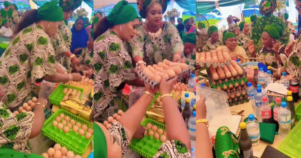 “abeg-how-dey-wan-carry-these-one-reach-house”-–-tongue-w@gs-as-a-party-host-distributes-a-crate-of-eggs-as-a-souvenir-(watch)