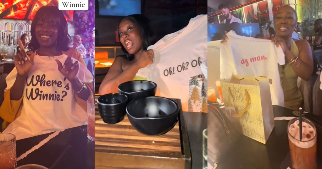 lady-gifts-her-friends-customized-t-shirts-with-their-‘catchphrases’-as-appreciation-gifts-(watch)