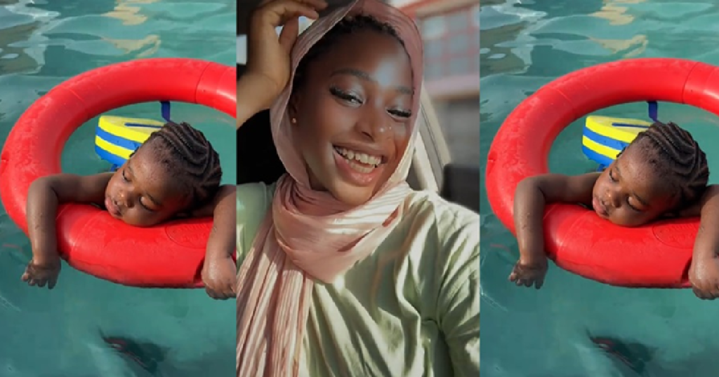 “he-decided-to-sleep-on-water”-–-lady-shares-heartwarming-video-of-her-2-year-old-taking-a-nap-“on-water”-(watch)