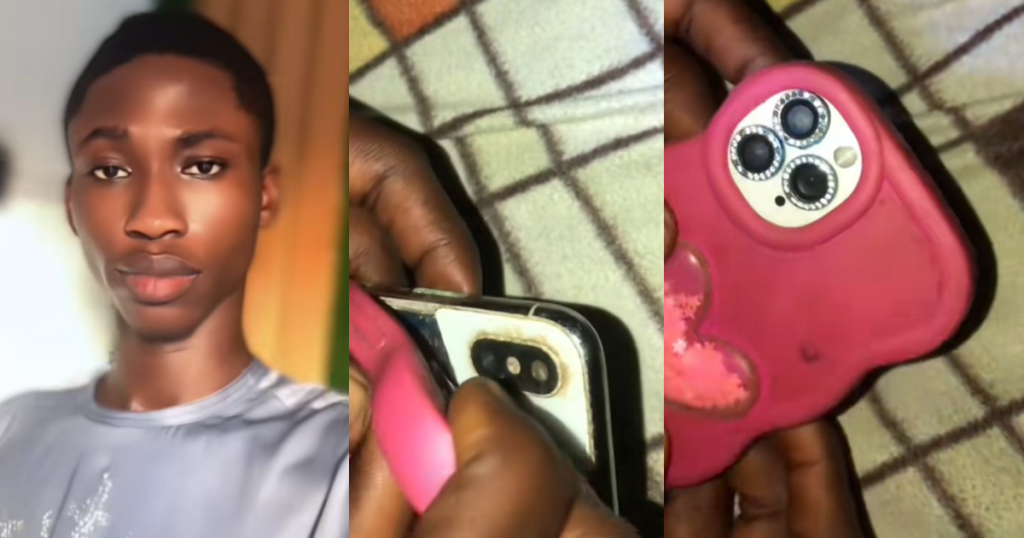 “she-dey-live-fake-life”-–-man-uncovers-neighbor’s-creative-d!sguise-for-her-iphone,-making-it-appear-more-expensive-than-it-is-(watch)