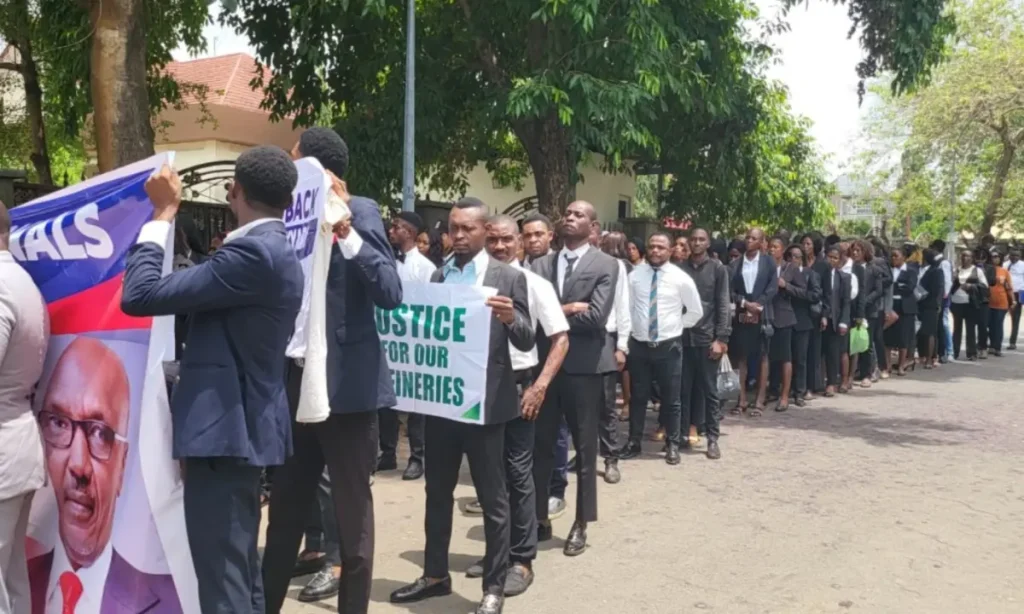anti-mele-kyari-protest-hits-saudi-embassy-in-abuja