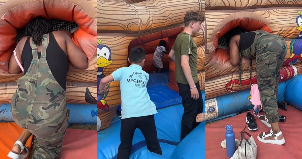 nigerian-woman-calls-out-her-daughter’s-full-government-name-in-pan!c-after-she-refuses-to-exit-the-inflatable-balloon-at-the-park-(video)