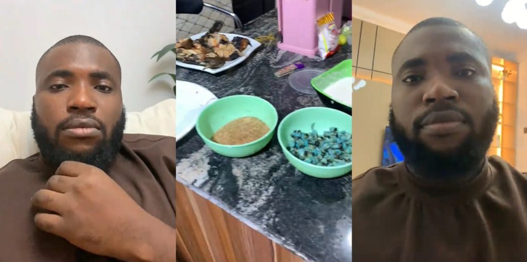 “me-hungry-and-about-to-fa!nt”-–-a-husband-laments-after-being-f0rced-to-wait-in-hunger-for-his-content-creator-wife-to-finish-cooking-(watch)