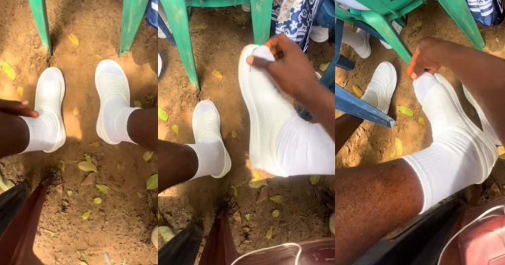 “let-my-feet-breathe”-–-corp-member-cuts-footwear-for-comfort-due-to-his-‘gigantic-feet’-(video)